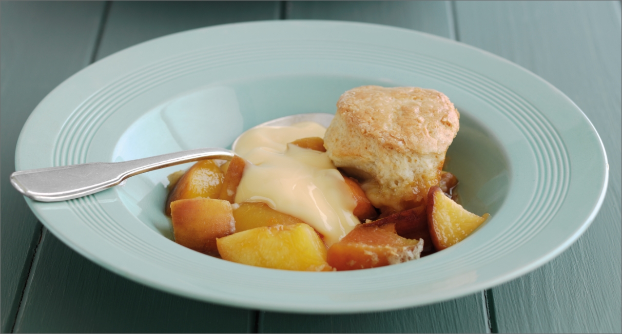 Kerrymaid's Peach & Traditional English Scone Cobbler