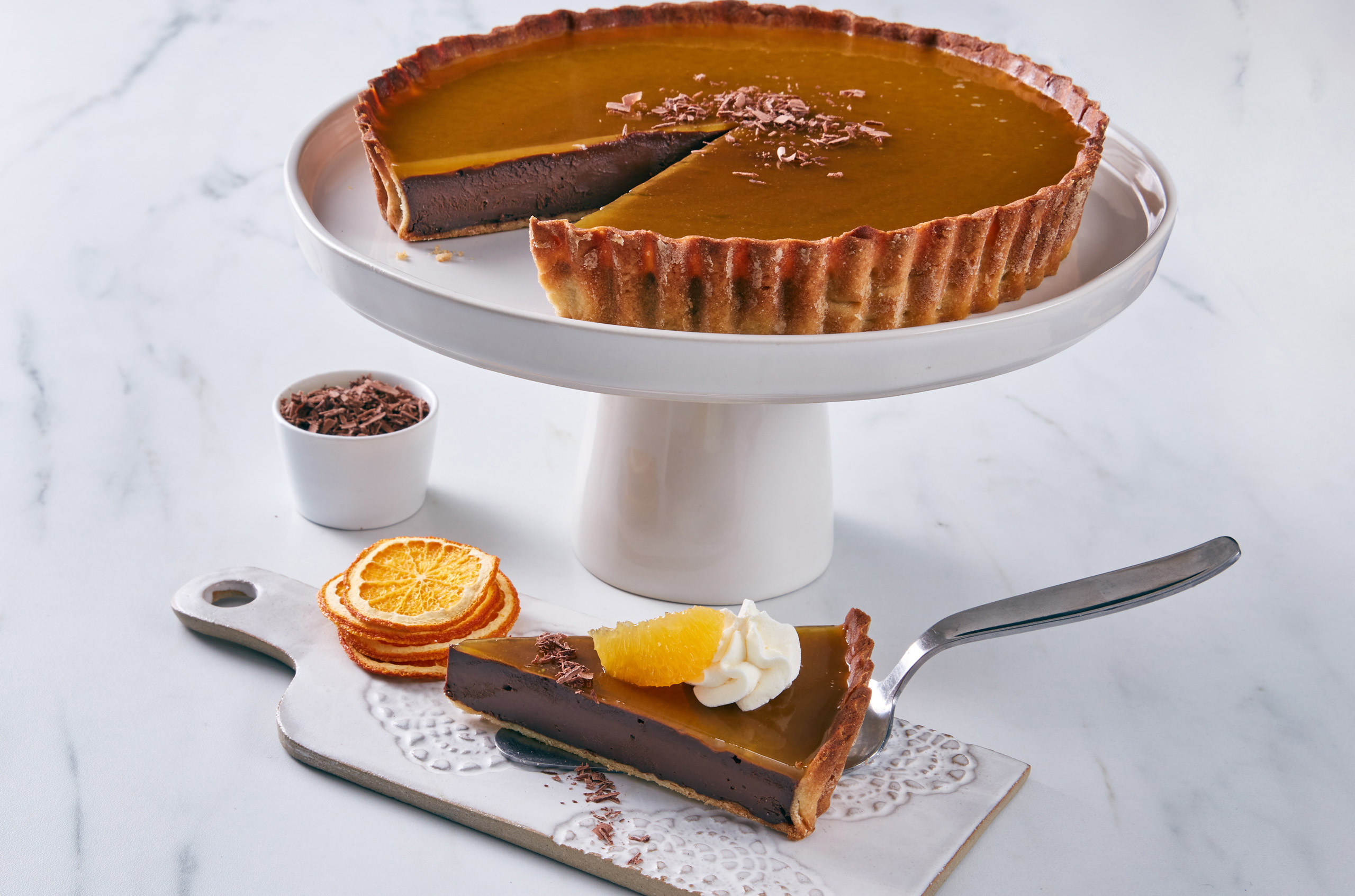 Chocolate and Blood Orange Tart